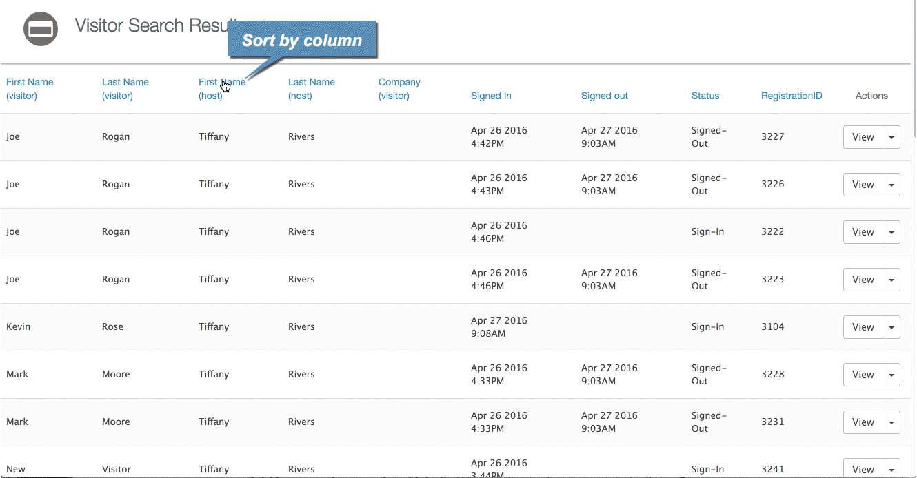 Visitor Search screen - Sort by column.gif