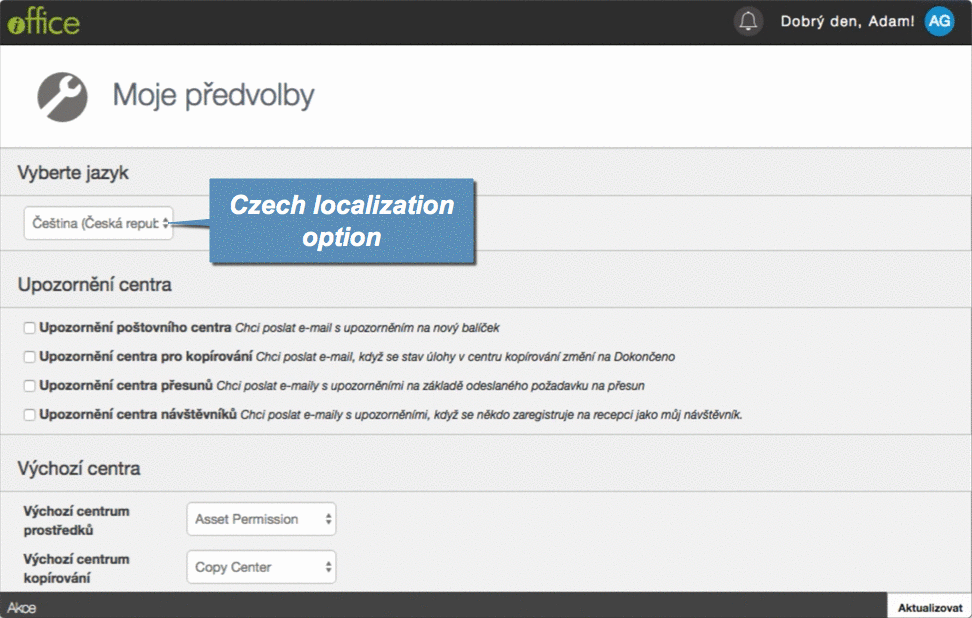 Czech language localization available soon