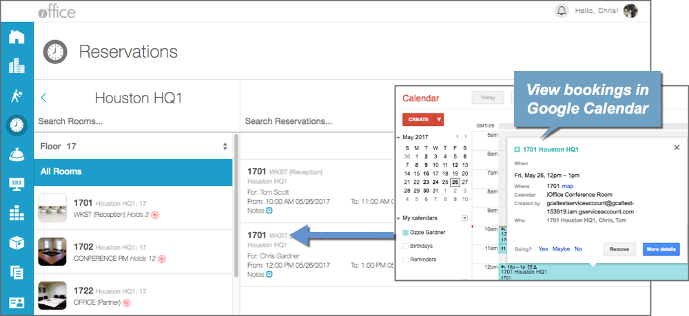 Google Calendar integration