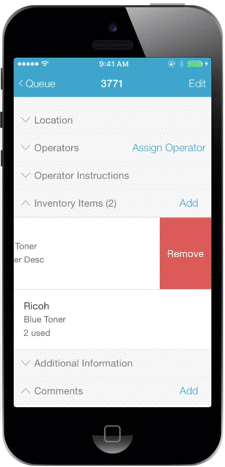 Remove Inventory Item - SR app
