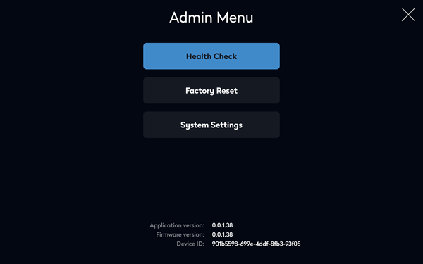 Admin 1.4 - Health Check pressed no contactless.png
